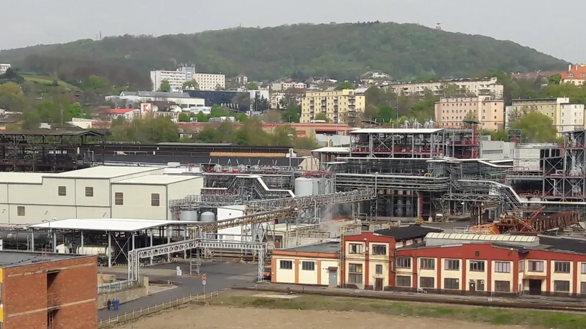 Industrial membrane electrolysis plant (chlor-alkali) site, where stack lifetime has been tracked for decades